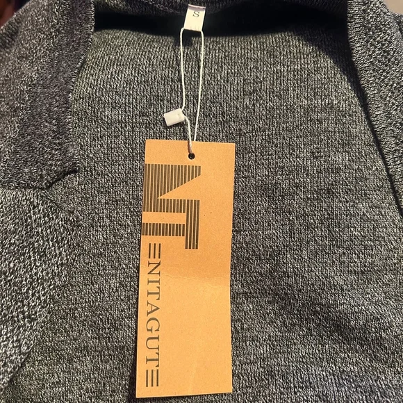 Women's NITAGUT Gray Knit Blazer Size Small - Picture 6 of 7